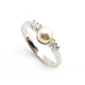 Aranys Stříbrný prsten perla, 49 05052