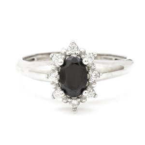 Aranys Stříbrný prsten černý onyx, 58 05419