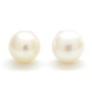 Aranys Náušnice říční perly 8 mm, Bílá 06973