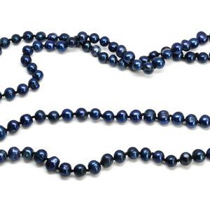 Aranys Náhrdelník říční perly modré 120 cm 07036