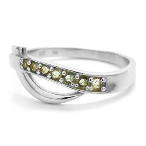 Aranys Stříbrný prsten vltavín, 61 09135