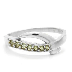 Aranys Stříbrný prsten vltavín, 60 09137