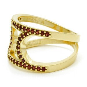 Granát Zlatý prsten s českými granáty, 49, Zlato Au 585/1000 11157