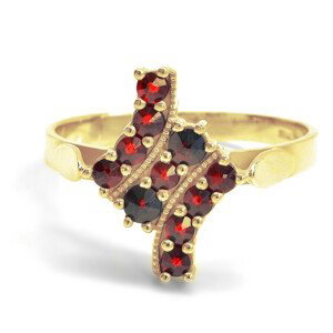 Granát Zlatý prsten český granát, 51, Zlato Au 585/1000 (dodání 1-8 týdnů) 11443