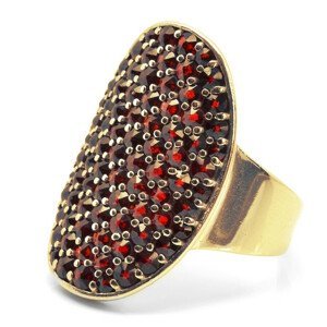 Aranys Zlatý prsten oválný český granát Ella, 50, Zlato Au 585/1000 (dodání 1-8 týdnů) 11466