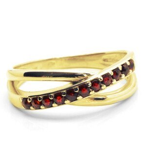 Aranys Zlatý prsten elegant český granát, 55, Zlato Au 585/1000 11627