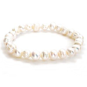 Aranys Náramek říční perly bílé top kvalita 12959