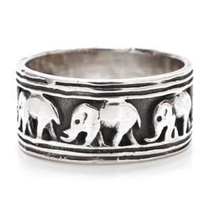 Aranys Stříbrný prsten sloni, 57 15537