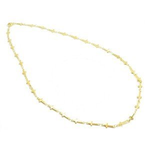 Aranys Ocelový zlacený náhrdelník křížky 5 mm, 45 cm 15560