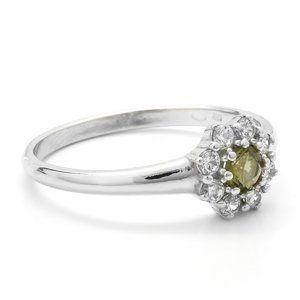 Aranys Stříbrný prsten vltavín, 60 15779