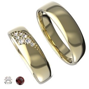Aranys Zlaté snubní prsteny, Zlato Au 585/1000, Granát 16129
