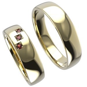 Aranys Zlaté snubní prsteny, Zlato Au 585/1000, Granát 16155