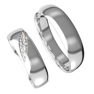 Aranys Zlaté snubní prsteny, Bílé zlato Au 585/1000, Diamant 16211