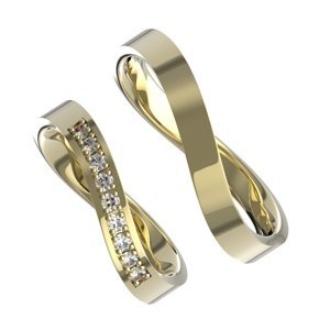 Aranys Zlaté snubní prsteny Viola, Zlato Au 585/1000, Diamant 16232