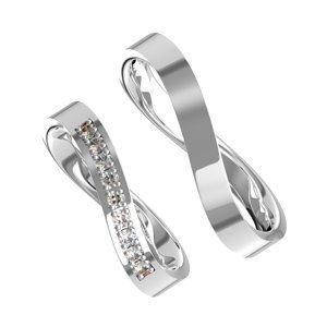Aranys Zlaté snubní prsteny Viola, Bílé zlato Au 585/1000, Diamant 16233