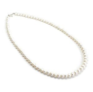 Aranys Náhrdelník říční perly bílé 6 mm, Ag, 45 cm 16899