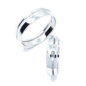 Aranys Stříbrné snubní prsteny se zirkonem Dase, 54 55305