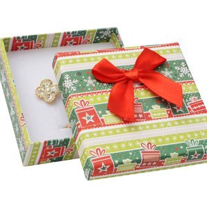 JKBOX Vánoční krabička s mašlí na střední sadu šperků | IK020