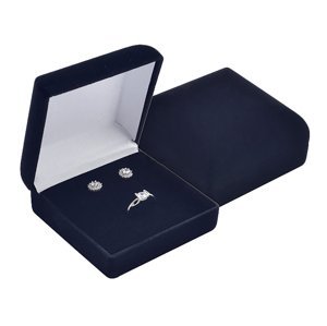 JKBOX Sametová černá krabička Elegance na malou sadu šperků IK029