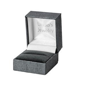 Luxusní koženková černá krabička na prsten nebo náušnice pecky IK031 Značka: Linda's Jewelry