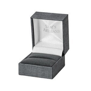 Luxusní koženková černá krabička na prsten nebo náušnice pecky IK031 Značka: Sam's Artisans