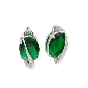 Linda's Jewelry Náušnice bižuterie Smaragd IN015