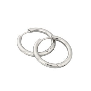 Linda's Jewelry Náušnice Simple kruhy kulaté střední Chirurgická ocel IN231