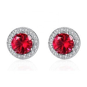 Linda's Jewelry Stříbrné náušnice Ruby Crown Ag 925/1000 IN304