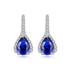 Linda's Jewelry Stříbrné náušnice Ryzí Modrá Ag 925/1000 IN307