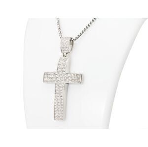 Linda's Jewelry Náhrdelník kříž Big Cross chirurgická ocel INH019