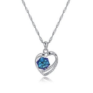 Linda's Jewelry Stříbrný náhrdelník Love Blue INH028