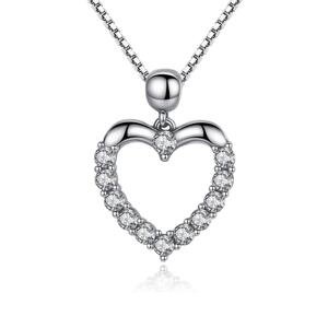 Linda's Jewelry Stříbrný náhrdelník se zirkony Love  INH033