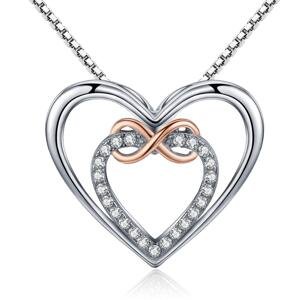 Linda's Jewelry Stříbrný náhrdelník se zirkony Infinite Love  INH034