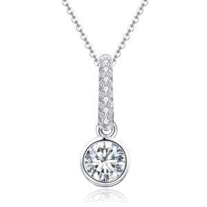 Linda's Jewelry Stříbrný náhrdelník se zirkony Shiny Eye  INH043