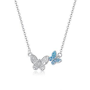 Linda's Jewelry Stříbrný náhrdelník se zirkony Butterfly Effect  INH045