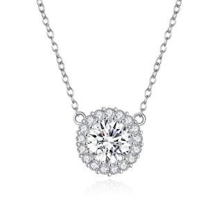 Linda's Jewelry Stříbrný náhrdelník se zirkony Shiny Circle  INH047