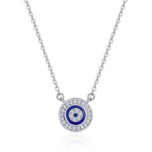 Linda's Jewelry Stříbrný náhrdelník Modré Oko Moudrosti Ag 925/1000 INH073