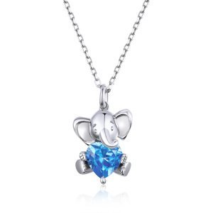 Linda's Jewelry Stříbrný náhrdelník Sloní Láska Ag 925/1000 INH080