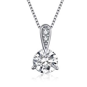 Linda's Jewelry Stříbrný náhrdelník se zirkony Zářivá Kapka Ag 925/1000 INH082