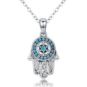 Linda's Jewelry Stříbrný náhrdelník Hamsa Ag 925/1000 INH110