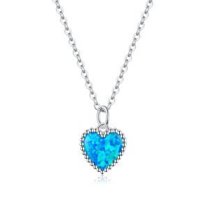 Linda's Jewelry Stříbrný náhrdelník Srdce Oceánu Ag 925/1000 INH124