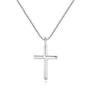 Linda's Jewelry Stříbrný náhrdelník Kříž Ag 925/1000 INH131