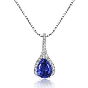 Linda's Jewelry Stříbrný náhrdelník Ryzí Modrá Ag 925/1000 INH150