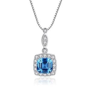 Linda's Jewelry Stříbrný náhrdelník Sky Blue Ag 925/1000 INH161