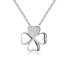 Linda's Jewelry Stříbrný náhrdelník Romantic Cloverleaf Ag 925/1000 INH173