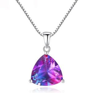 Linda's Jewelry Stříbrný náhrdelník Aurora Trillion Ag 925/1000 INH176
