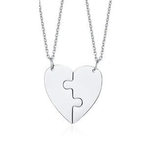 Linda's Jewelry Náhrdelník Srdce BFF chirurgická ocel INH214