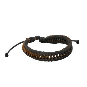 Linda's Jewelry Kožený náramek Dark Brown Snake INR057