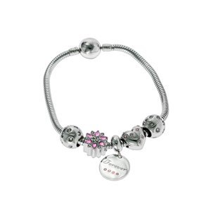 Linda's Jewelry Náramek s přívěsky Lovestory chirurgická ocel INR108