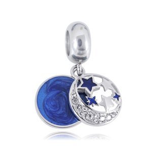 Linda's Jewelry Visací Přívěsek Měsíc a Hvězdy chirurgická ocel IP036